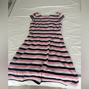 Duffield Lane Pink and Blue A-Line Casual Dress
